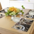thumbnail image 3 of Ambesonne Brown Place Mats Set of 4, Coffee Mugs Wood Table, Standard Size, Brown, 3 of 5