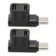 thumbnail image 4 of 2pcs 1 to 2 USB C 3.1 90 Degree Angle Adapter 10Gbps USB 3.1 Type C Male to USBC 3.1 USB C2.0 Dual Female Right Angle Connector, 4 of 4
