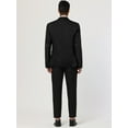 thumbnail image 4 of Unique Bargains Men's Business Slim Fit Sports Coats One Button Formal Blazers 2XL Black, 4 of 5