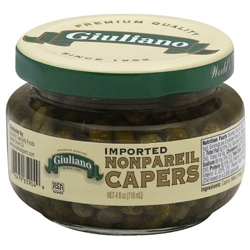 Giuliano Imported Nonpareil Capers, 4 fl oz, (Pack of 12) by Generic