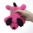 thumbnail image 3 of Plush Puppy Dog Toy, Super Soft & Squeaky, Hot Pink, 6.5", 3 of 4