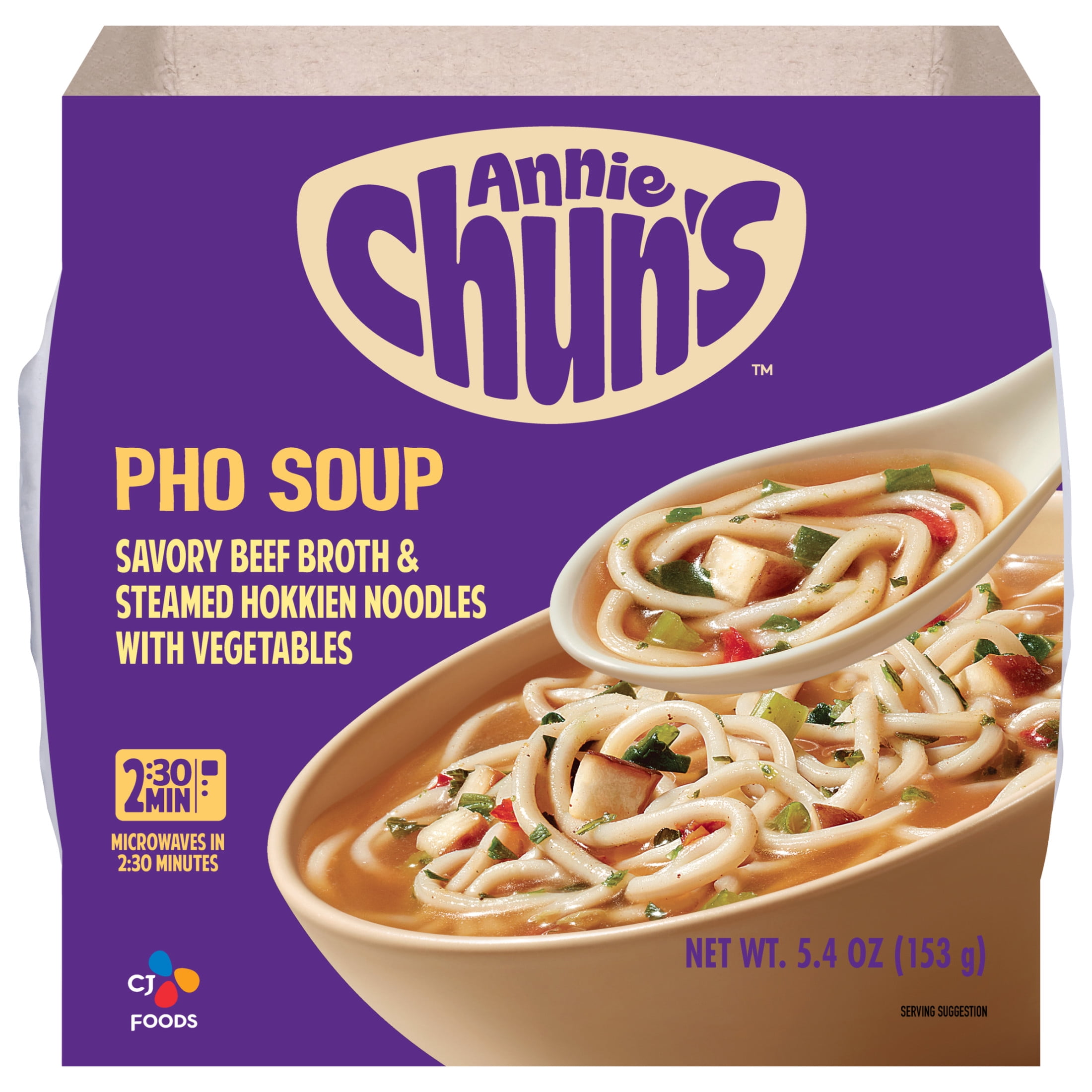 (4 pack) Annie Chun's Pho Soup Bowl, 5.41 oz