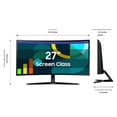thumbnail image 3 of SAMSUNG 27 Essential S3 (S36GD) Series FHD 1800R Curved Computer Monitor, 100Hz, Game Mode, Advanced Eye Comfort, HDMI and D-sub Ports, LS27D366GANXZA, 2024, 3 of 5