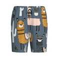 thumbnail image 4 of Wukai Llama and Cactus Men’s Short Pajama Pants With Pockets Soft Sleep Pj Shorts for Men-Medium, 4 of 6