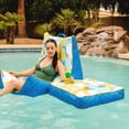 thumbnail image 5 of Big Joe Captain's Caddie No Inflation Needed Pool Float Drink Holder, Paintbrush Yellow Double Sided Mesh, Quick Draining Fabric, 2 feet, 5 of 8