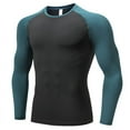 thumbnail image 3 of YUGYXL Men's UPF 50+ Long Sleeve Rash Guard Shirts Quick Dry Swim Shirts Workout Running Top Lightweight Green L, 3 of 8