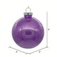 thumbnail image 2 of Vickerman 4" Clear Ball Christmas Ornament with Lavender Glitter Interior, 6 Pieces per bag, 2 of 2