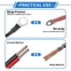 thumbnail image 2 of 1 Pcs Cable Inversor de Batería 10 AWG Gauge 10FT 3/8" Lug Cable de Batería Universal para Automóvil Vehículo Barco RV Solar Cobre Estañado Negro, 2 of 7