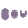 thumbnail image 3 of Home Weavers Allure Collection 100% Cotton Non-Slip Bathroom Rug Set Machine Washable Bathroom Rug-17"x24", Bath Rug- 21"x34", U Shaped Contour- 20"x20", Purple Color 3 Piece Bath Rug set, 3 of 9