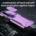 thumbnail image 7 of Dteck Case for Samsung Galaxy S24,Shockproof TPU+PC Armor Case Slide Lens Protection Cover for Galaxy S24,Purple, 7 of 7