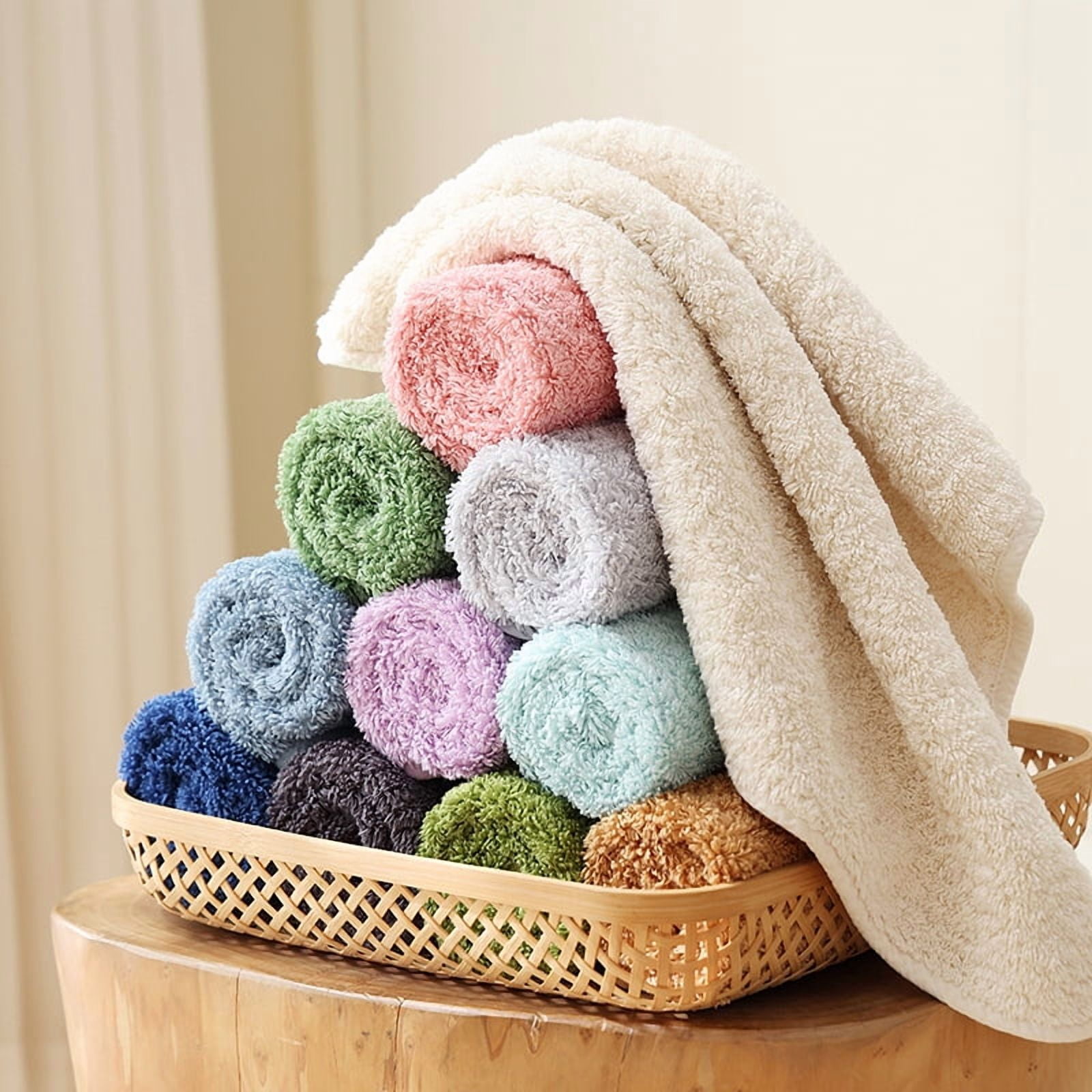 Zhuge 4 Pack White Cotton Washcloths 38x38cm, 100% Cotton Soft Highly Absorbent Small Towels for Bathroom, Face Cleansing & Daily Household Use