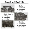 thumbnail image 5 of Mens Summer Chalkboard Filled Music Math Chaos Shirts Button Down Short Sleeve Vintage Hawaiian Shirts with Pocket, 5 of 6
