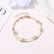 thumbnail image 5 of Fiudx Tobillera En Aleación de Doble Capa, Elegante Cadena de Diamantes, Ideal para Fiestas, Banquetes, Regal de Moda para Mujer, Diseño Ajustable., 5 of 5