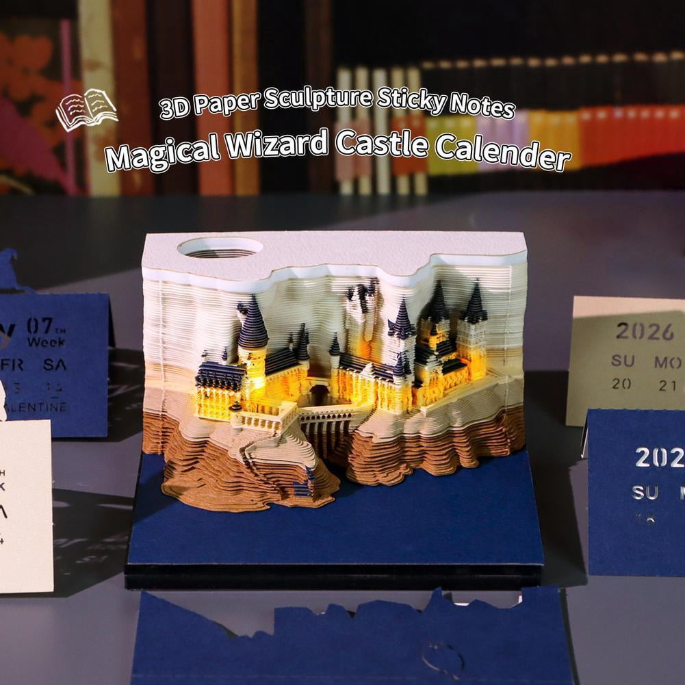 2026 3D Paper-Carving Calendar, Creative Desktop Ornament, Travel Souvenir & Custom Cultural Creative Gift, 3D Stereo Memo Pad
