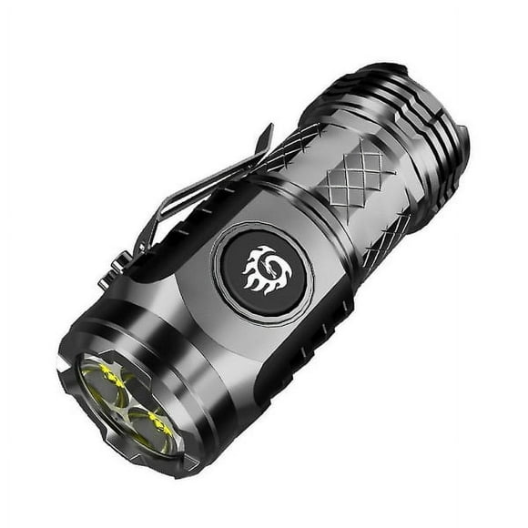 2024 Three-Eyed Monster Mini Flash Super Power Flashlight Strong Light Rechargeable Super Bright, Portable Lighting