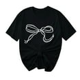 thumbnail image 2 of Wancir Oversized Tshirts for Women Bow Graphic Tees Cute Y2k Tops Crewneck Baggy Short Sleeve Shirts Teens Girls Summer Tops, 2 of 4