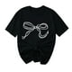thumbnail image 1 of Primavera Top Mujeres Moda Casual Nueva Cinta de Arco Impresa Cuello Redondo Camiseta de Manga Corta, Camiseta de Cuello Tripulado, 1 of 8