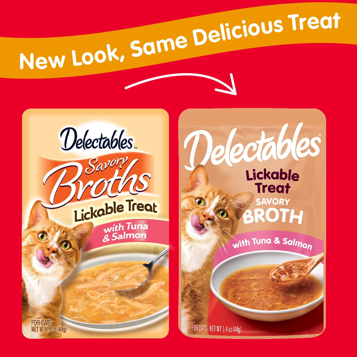 Hartz Delectables Savory Broths Lickable Wet Cat Treats - Tuna & Salmon - 1.4oz, One Pouch