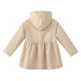 thumbnail image 2 of SYNPOS Child Girls Trench Jacket Uniform Lightweight Detachable Hood Coat,5-13Y, 2 of 11