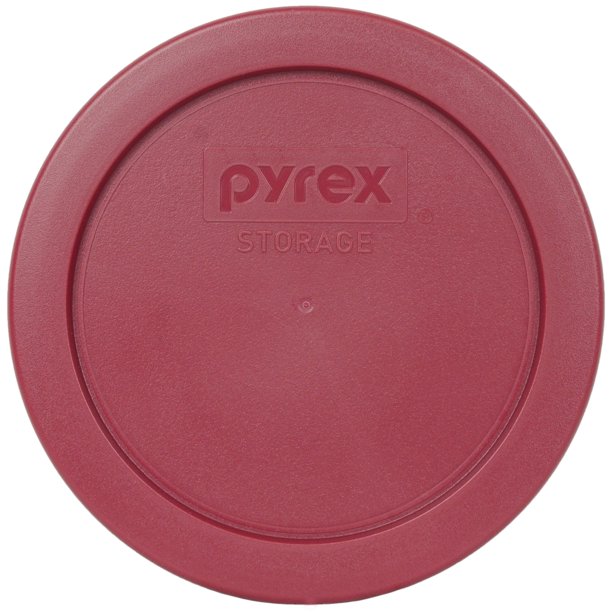 Pyrex 7200PC Berry Red Round Plastic Storage Replacement Lid Cover