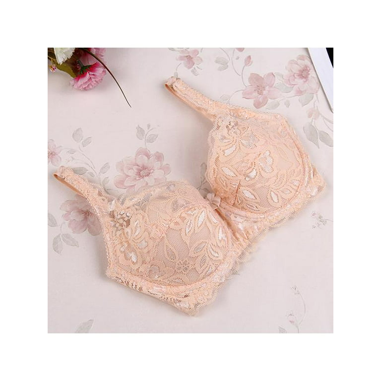 Women Sexy Lace Bra Underwire Push Up Lace Bralettes Padded Lace