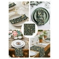 thumbnail image 4 of Hokiten Kitchen Dinner Napkins Set of 8 Boho Green Floral Cloth Napkins Reusable Washable Table Napkins for Weddings Cocktail Parties Holiday Table Decor 20x20 Inch, 4 of 8