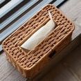 thumbnail image 5 of Rattan Rectangular Tissue Box Cover - Boho Decorative Woven Tissue Holder,Vintage Farmhouse Tissue Dispenser for Home, 5 of 5