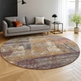 thumbnail image 6 of Addison Rugs Mayfield Premium Machine Washable Transitional Abstract Rust Round Rug, 8' x 8', 6 of 6