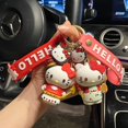thumbnail image 2 of LLavero de Hello Kitty con colgante de dibujos animados, llavero de coche, llavero de pareja, cadena de Metal, regalo de cumpleaños de silicona, 2 of 4