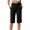 Black, variant on DuoJiaJ Womens Capri Pants, Stretch Yoga with Pockets Solid Casual Trousers Black L