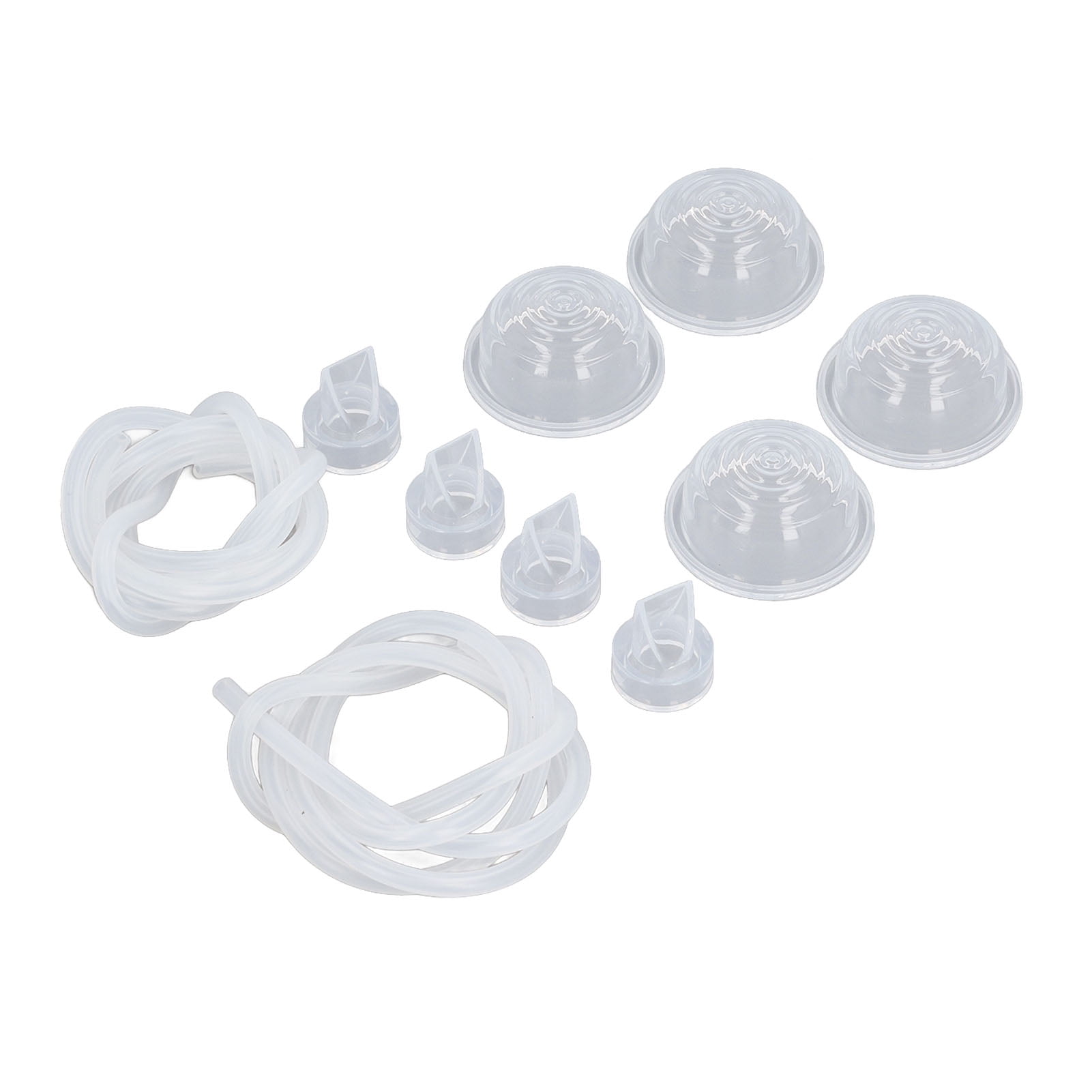NFTIGB Breast Shield Set 4pcs Duckbill Valve Soft Silicone Flange Inserts for Electric Breast Pump Prevent Backflow Compatible Replacement Parts (7.87 inches / 20 cm)