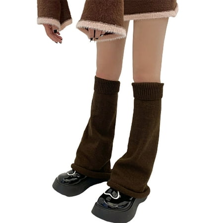 

Women Lolita Socks Sweet Girls Pile Pile Socks Leg Warmers Knitted Foot Cover Ladies Autumn Winter Knee High Boot Cuff