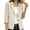 Beige, variant on 2026 Summer Women’s Linen Blazer Jacket - Lightweight Breathable 3/4 Stretchy Ruched Sleeve Casual Work with Pocket,Beige Women's S-XXL