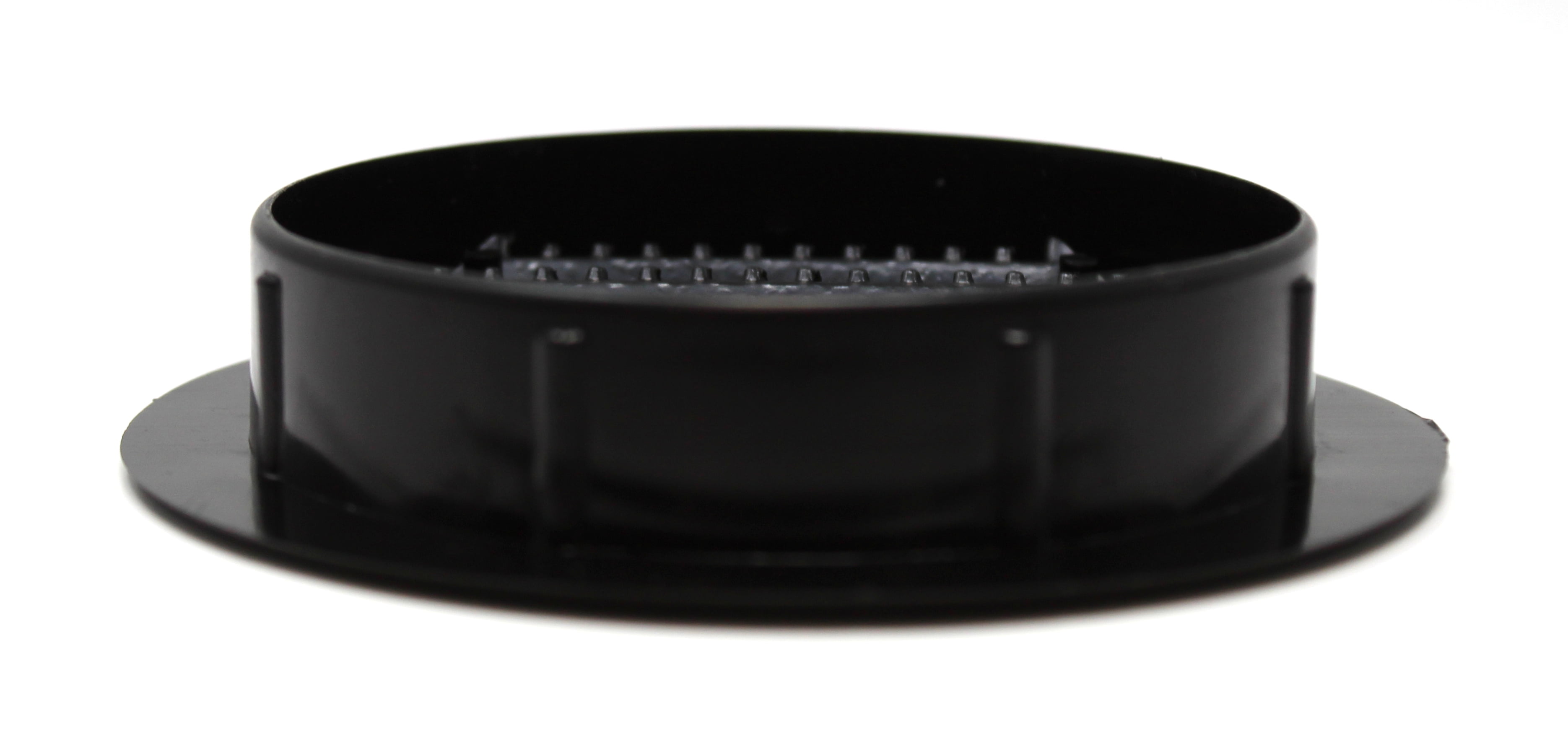 4 Pack 3" Black Round Plastic Louver Soffit Air Vent