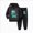 A26-Black, variant on Toddler Baby Boy Fall Winter Outfit Contrast Color Long Sleeve Sweatshirts Stretch Jogger Pants Newborn Clothes Set 3-4 Years