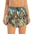 thumbnail image 2 of Xecao Roman Chariot Horse Race for Double-layer Running Short for Women, Perfect for Gym, Tennis, and More, Featuring a Convenient Pocket-X-Large, 2 of 7