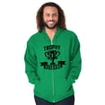 thumbnail image 5 of Cool Trophy Husband Number 1 Hubby Zip Hoodie Sweatshirt Men Brisco Brands S, 5 of 6