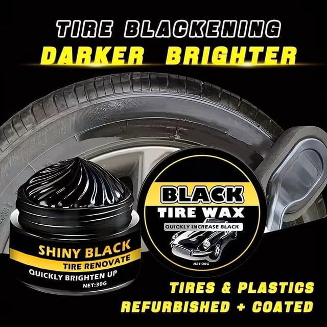 EGNMCR Cire pour Pneus Restaure le Noir Brillant Bloque Repousse la Saleté Pâte de Rénovation