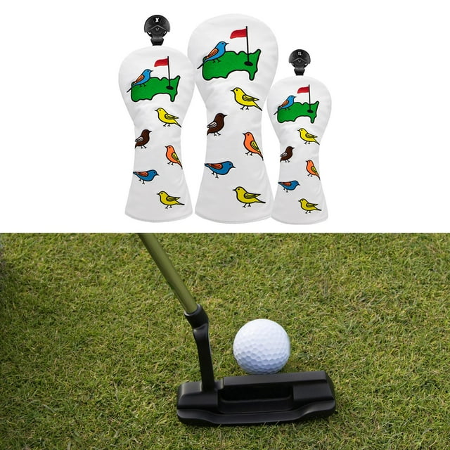 Cubiertas para golf DYNWAVEMX de cuero PU impermeable para palos de golf 3 piezas