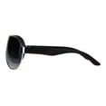 thumbnail image 3 of Mens Oversize Shield Racer Pilots Metal Rim Designer Sport Sunglasses Silver Black Smoke, 3 of 3