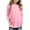 Pink, variant on Girls Fashion Tops Boys Blue Long Sleeve Shirt Kids Crew Neck Basic Tees Boys Fall Shirts Girls Tops Size 4-5 Years