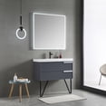 thumbnail image 4 of Blossom Sofia 24" Bathroom Vanity | Matte Grey | Wall Mount | Ceramic Sink | Waterproof MDF | Soft Close, 4 of 5