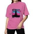 thumbnail image 2 of Officially Licensed Nasa Retro Neon Rocket Launch Design Women's T-shirt, 2 of 3
