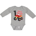 thumbnail image 3 of Inktastic Monster Truck How I Roll 1st Birthday Boys Long Sleeve Baby Bodysuit, 3 of 5
