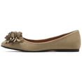 thumbnail image 2 of Ollio Women's Shoes Faux Suede Decorative Flower Pointed Toe Ballet Flats JYZ151, 2 of 6