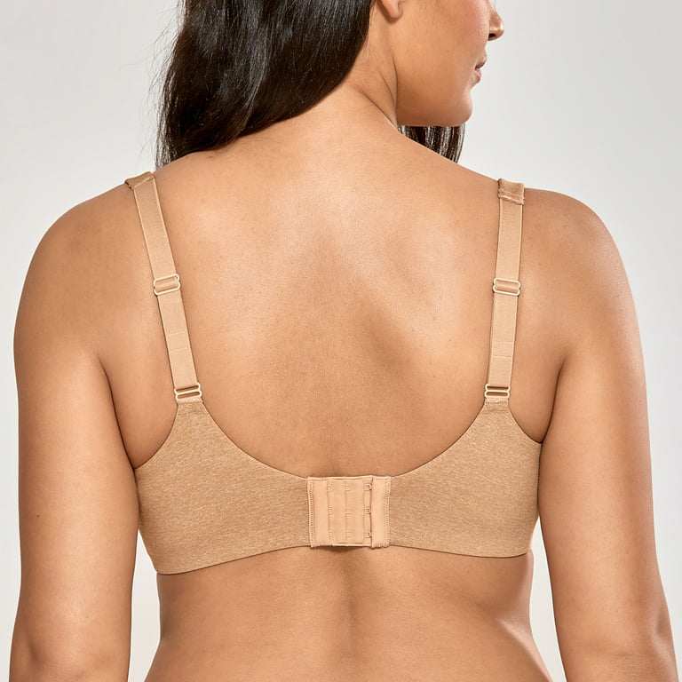 DELIMIRA Women's Strapless Bra Plus Size Underwire Multiway Unlined Bras 