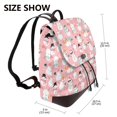 thumbnail image 2 of Goofa Cute Pink Snowman Cat for Leather Backpack Purse for Women Fashion Multipurpose Design Handbag Ladies Shoulder Bags Travel Backpack, 2 of 4