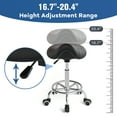 thumbnail image 6 of OUTMASTER saddle stool with wheels-Height Adjustable Ergonomic Rolling Stool for Salon,Dental/Blcak, 6 of 11
