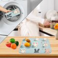 thumbnail image 3 of Yayeee Drying Mat for Kitchen Counter Dishes Microfiber Coffee Decorative Pad, Green Cute Rabbits, 3 of 9