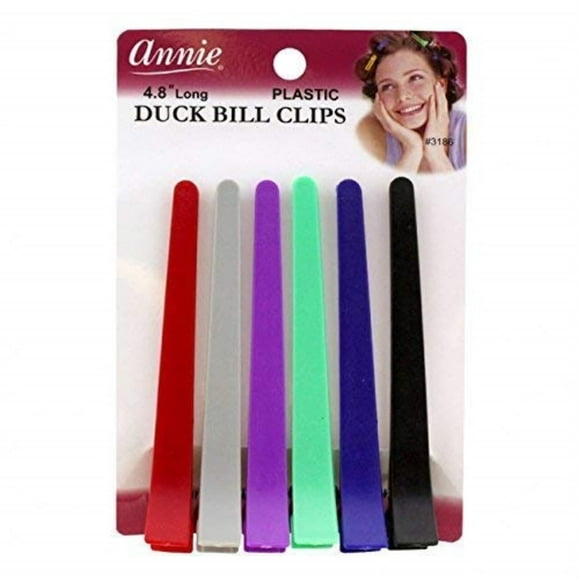 duck bill clips plastic roller hair clip by Annie